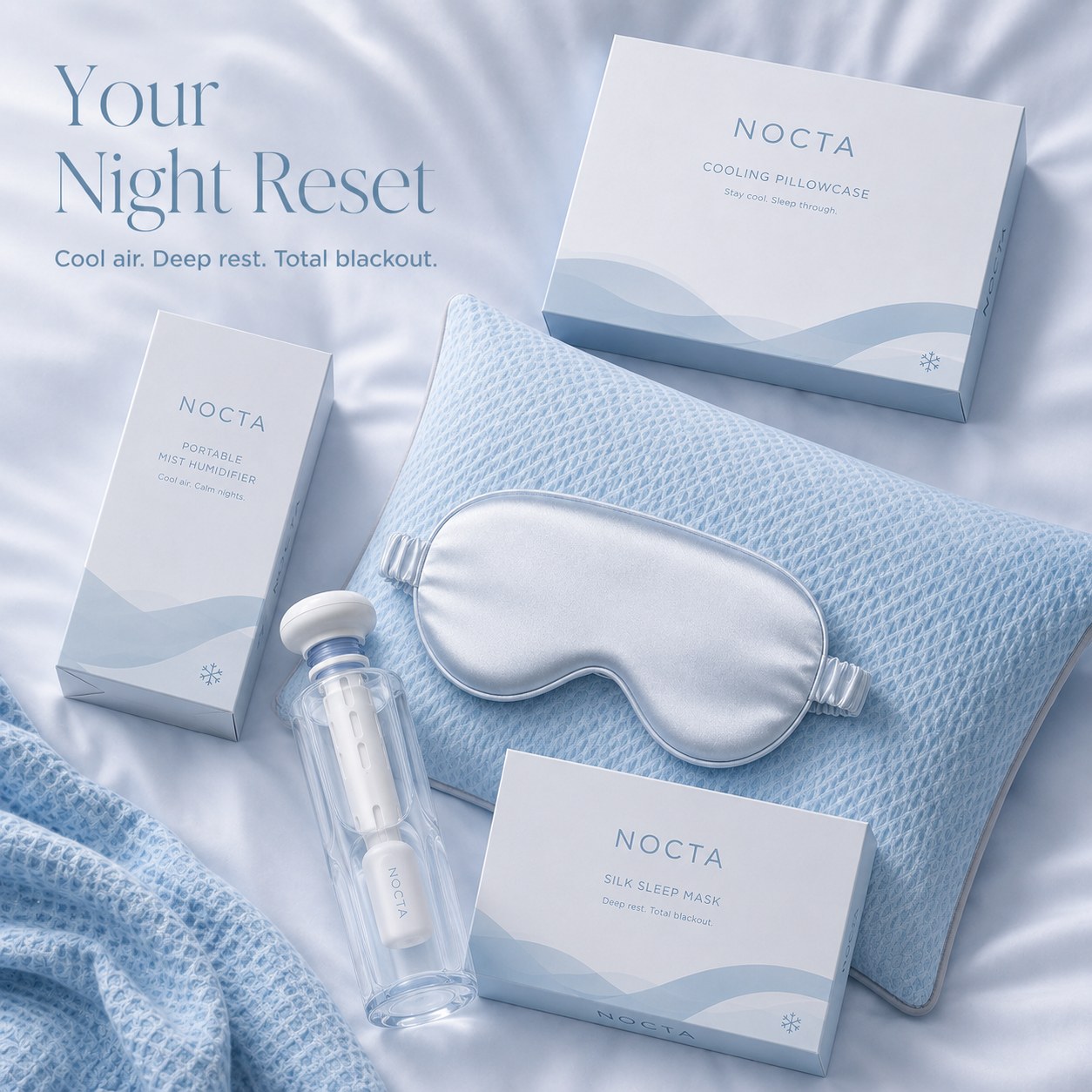 Night reset kit flatlay