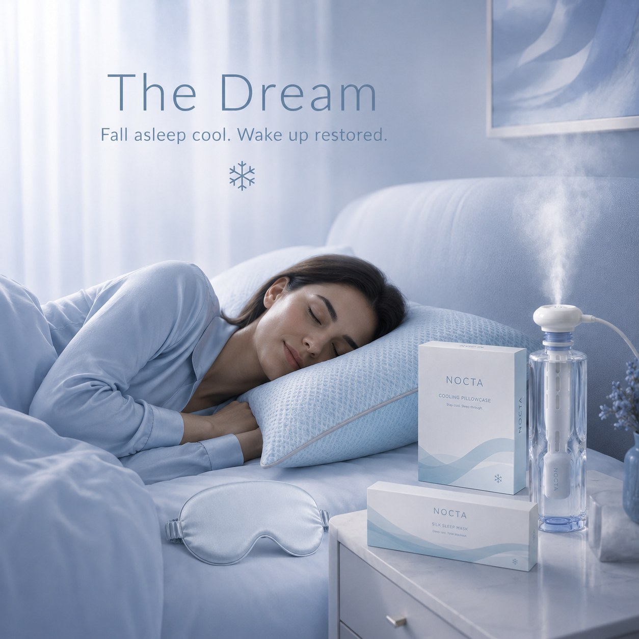 Woman waking up rested
